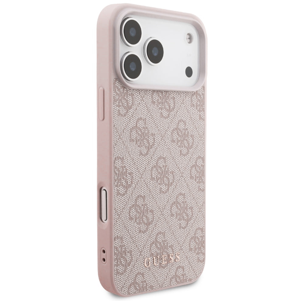 Deksel for Apple iPhone 18 Pro / 17 Pro, Guess, 4G Classic Logo, Rosa