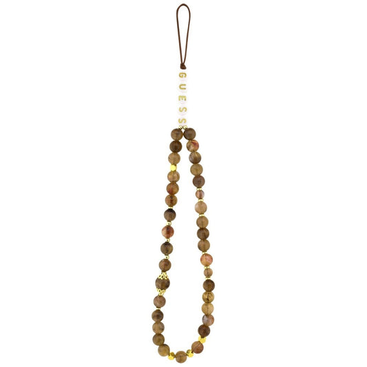 Deksel for Apple iPhone 18 Pro / 17 Pro, Guess, 4G Classic Logo med stropp, Brun