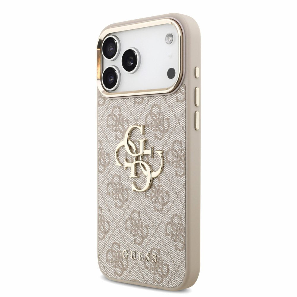 Deksel til Apple iPhone 18 Pro / 17 Pro, Guess, 4G Classic Logo with Strap, roségull