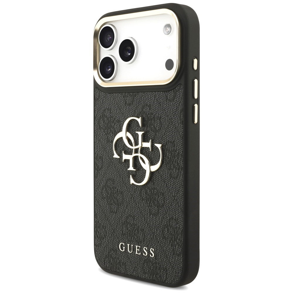Deksel til Apple iPhone 18 Pro / 17 Pro, Guess, Big 4G Classic Logo & Big Strap Metal Buttons, svart