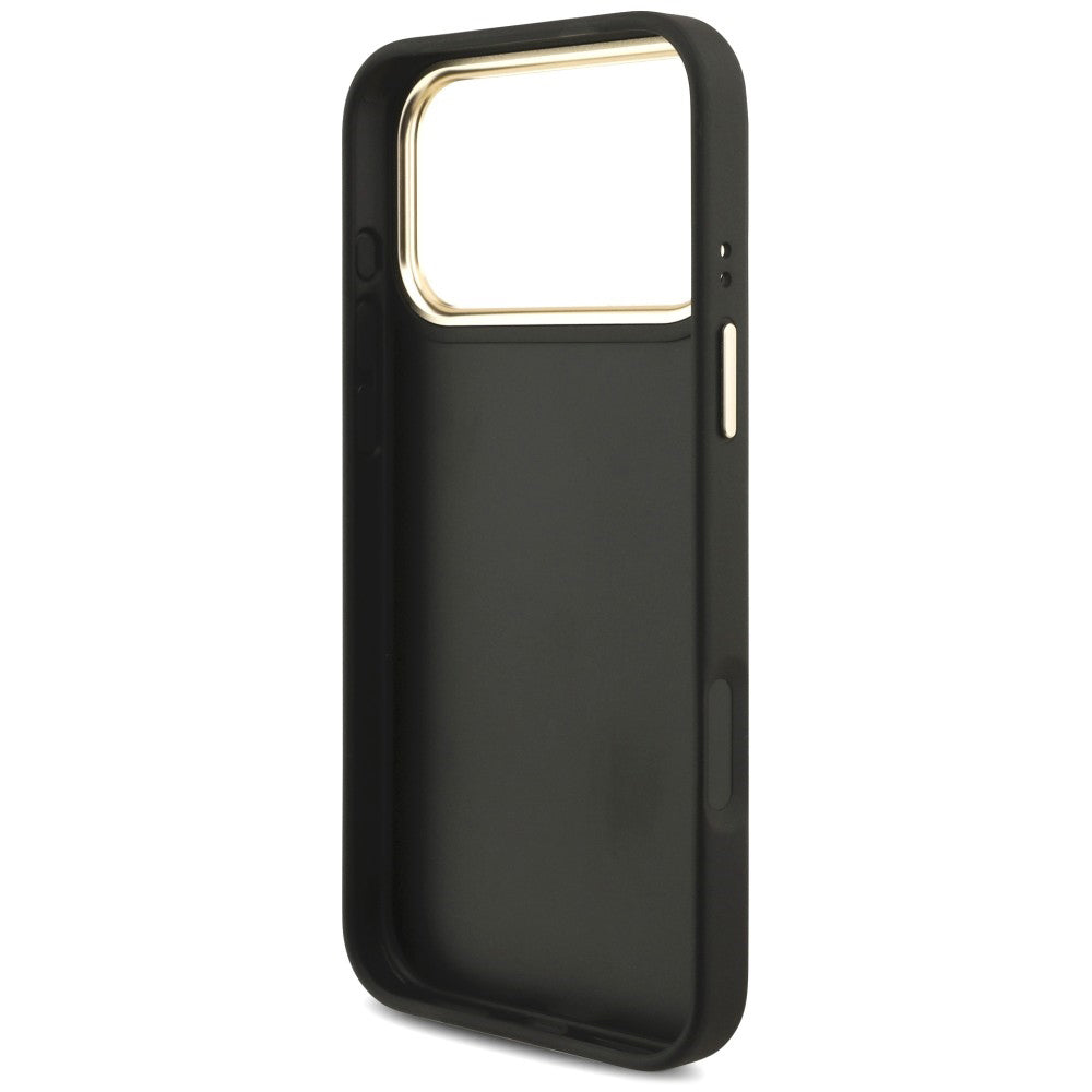 Deksel til Apple iPhone 18 Pro / 17 Pro, Guess, Big 4G Classic Logo & Big Strap Metal Buttons, svart