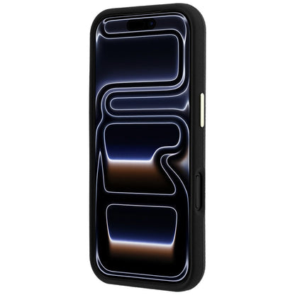 Deksel for Apple iPhone 18 Pro / 17 Pro, Guess, Grained Big Resin Logo, Svart