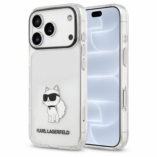 Deksel til Apple iPhone 18 Pro / 17 Pro, Karl Lagerfeld, IML Choupette NFT, gjennomsiktig