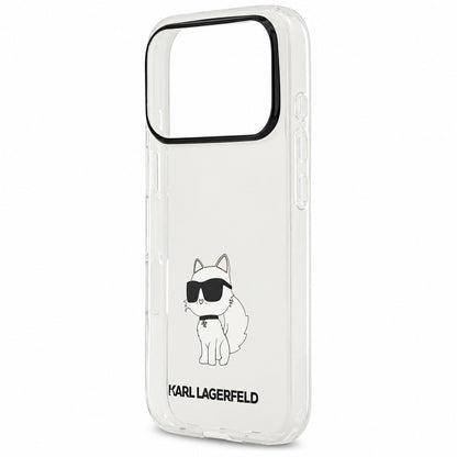 Deksel til Apple iPhone 18 Pro / 17 Pro, Karl Lagerfeld, IML Choupette NFT, gjennomsiktig