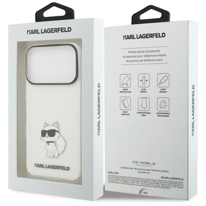 Deksel til Apple iPhone 18 Pro / 17 Pro, Karl Lagerfeld, IML Choupette NFT, gjennomsiktig