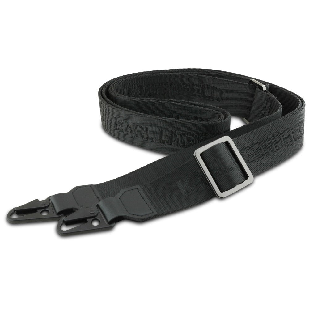 Deksel til Apple iPhone 18 Pro / 17 Pro, Karl Lagerfeld, Saffiano Crossbody Metal Pin Karl & Choupette, svart