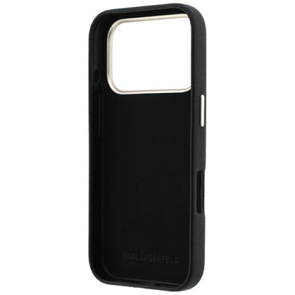 Deksel for Apple iPhone 18 Pro / 17 Pro, Karl Lagerfeld, Smooth Big Resin Signature Logo, Svart