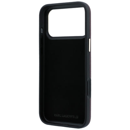 Deksel for Apple iPhone 18 Pro / 17 Pro, Karl Lagerfeld, Smooth Big Resin Signature Logo, Burgunder