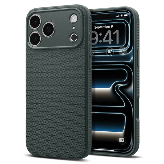 Deksel for Apple iPhone 18 Pro / 17 Pro, Spigen, Liquid Air, Grønn ACS12151