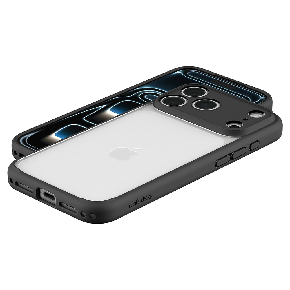 Deksel for Apple iPhone 18 Pro / 17 Pro, Spigen, Ultra Hybrid, Matt svart ACS12154