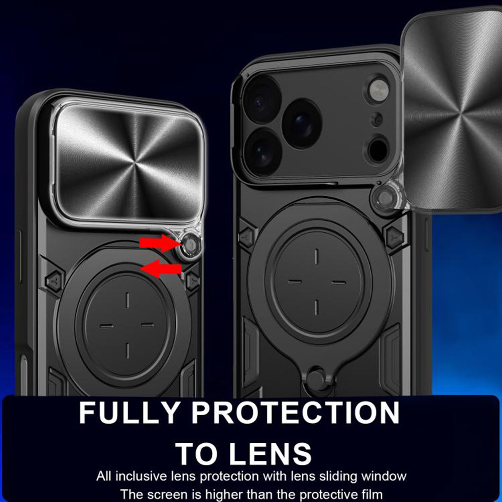 Deksel for Apple iPhone 18 Pro / 17 Pro, Techsuit, CamGuard Pro, Svart