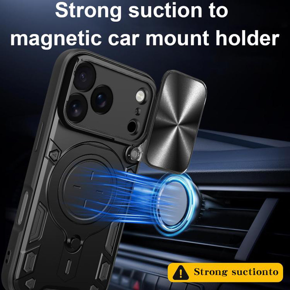 Deksel for Apple iPhone 18 Pro / 17 Pro, Techsuit, CamGuard Pro, Svart
