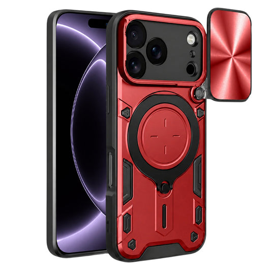 Deksel for Apple iPhone 18 Pro / 17 Pro, Techsuit, CamGuard Pro, Rød