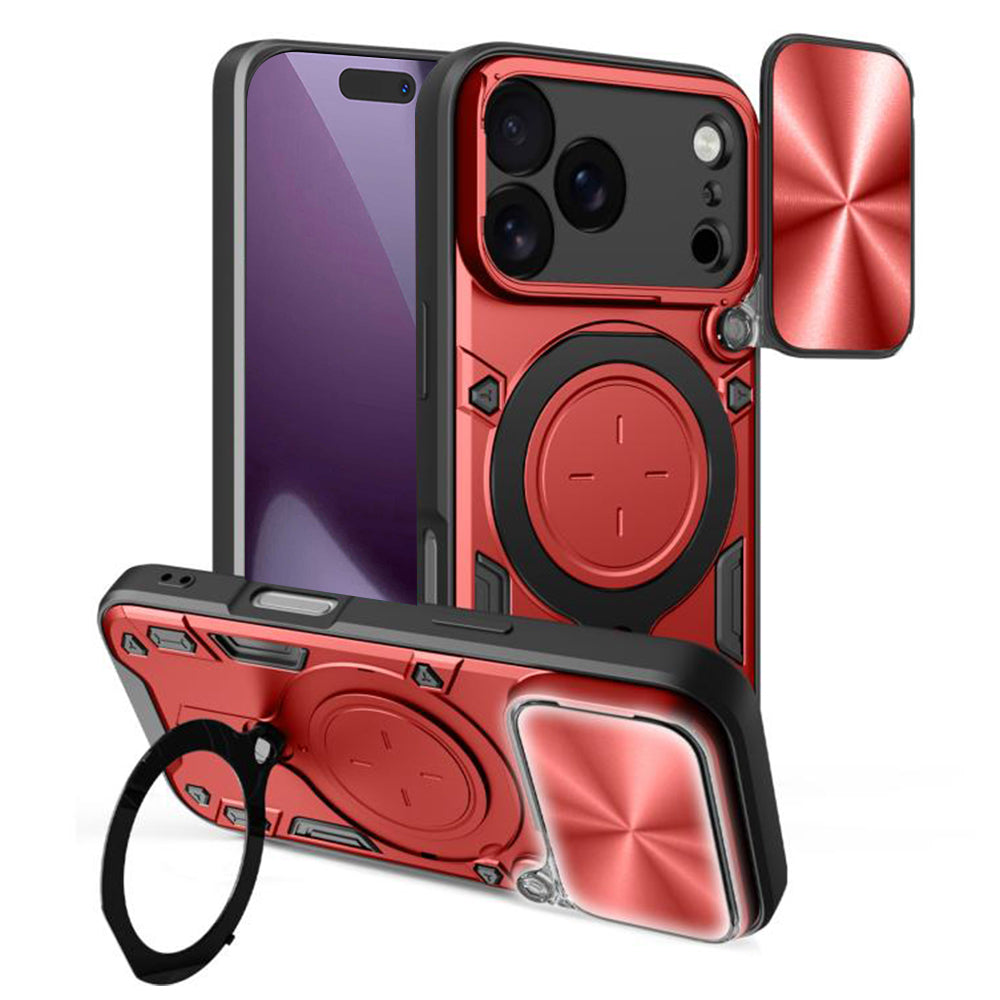 Deksel for Apple iPhone 18 Pro / 17 Pro, Techsuit, CamGuard Pro, Rød