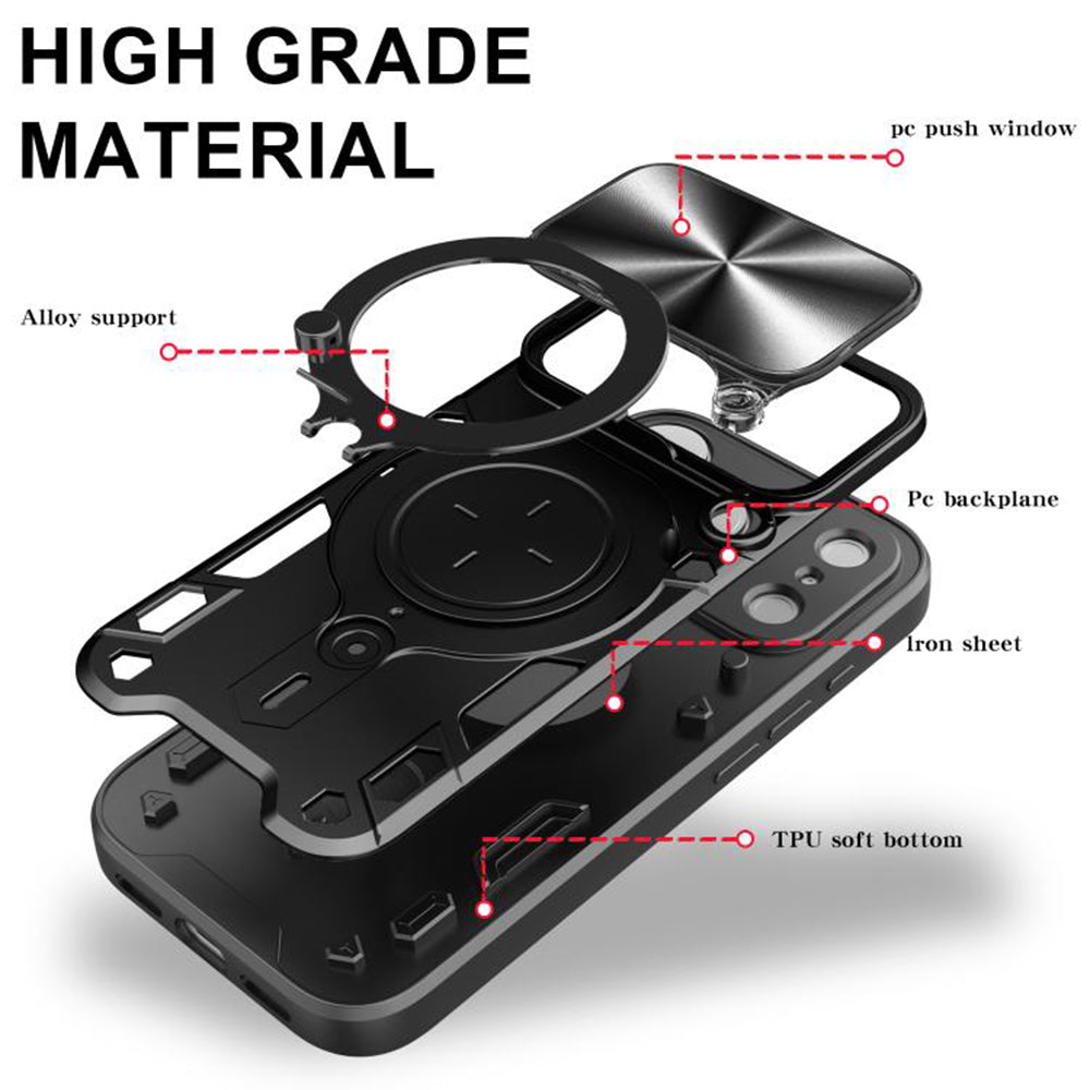 Deksel for Apple iPhone 18 Pro / 17 Pro, Techsuit, CamGuard Pro, Rød