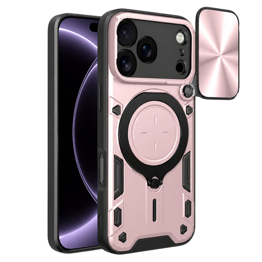 Deksel for Apple iPhone 18 Pro / 17 Pro, Techsuit, CamGuard Pro, Rosa Gull