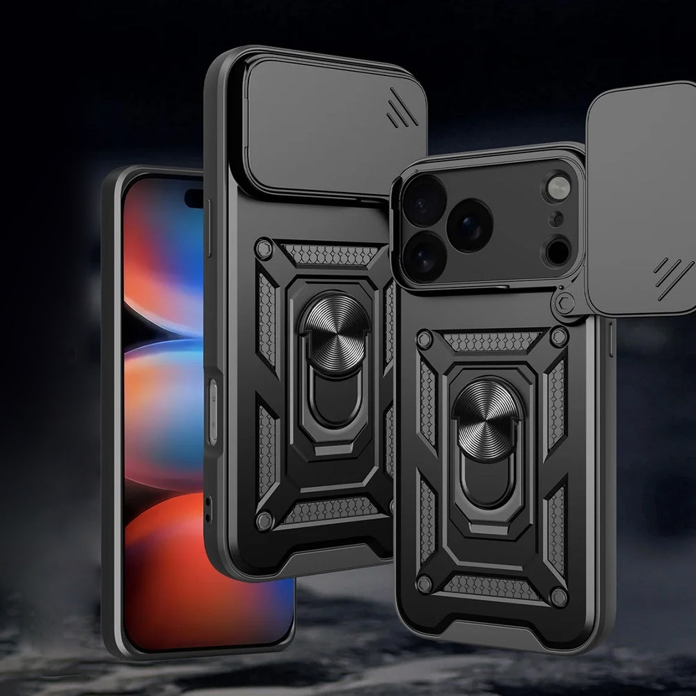 Deksel for Apple iPhone 18 Pro / 17 Pro, Techsuit, CamShield, Svart