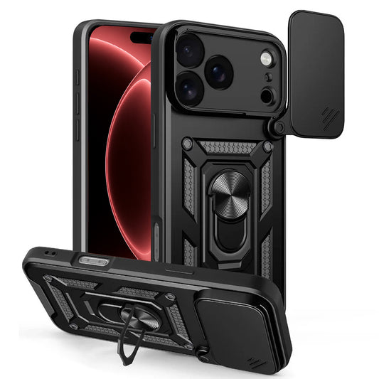 Deksel for Apple iPhone 18 Pro / 17 Pro, Techsuit, CamShield, Svart