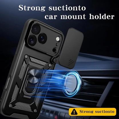 Deksel for Apple iPhone 18 Pro / 17 Pro, Techsuit, CamShield, Svart