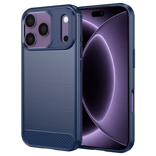 Deksel for Apple iPhone 18 Pro / 17 Pro, Techsuit, Karbon, Blå