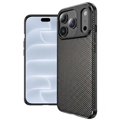 Deksel til Apple iPhone 18 Pro / 17 Pro, Techsuit, CarbonFiber, svart