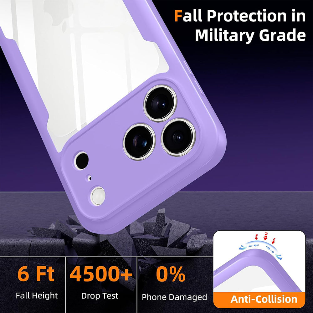 Deksel for Apple iPhone 18 Pro / 17 Pro, Techsuit, ColorVerse 360, Lilla