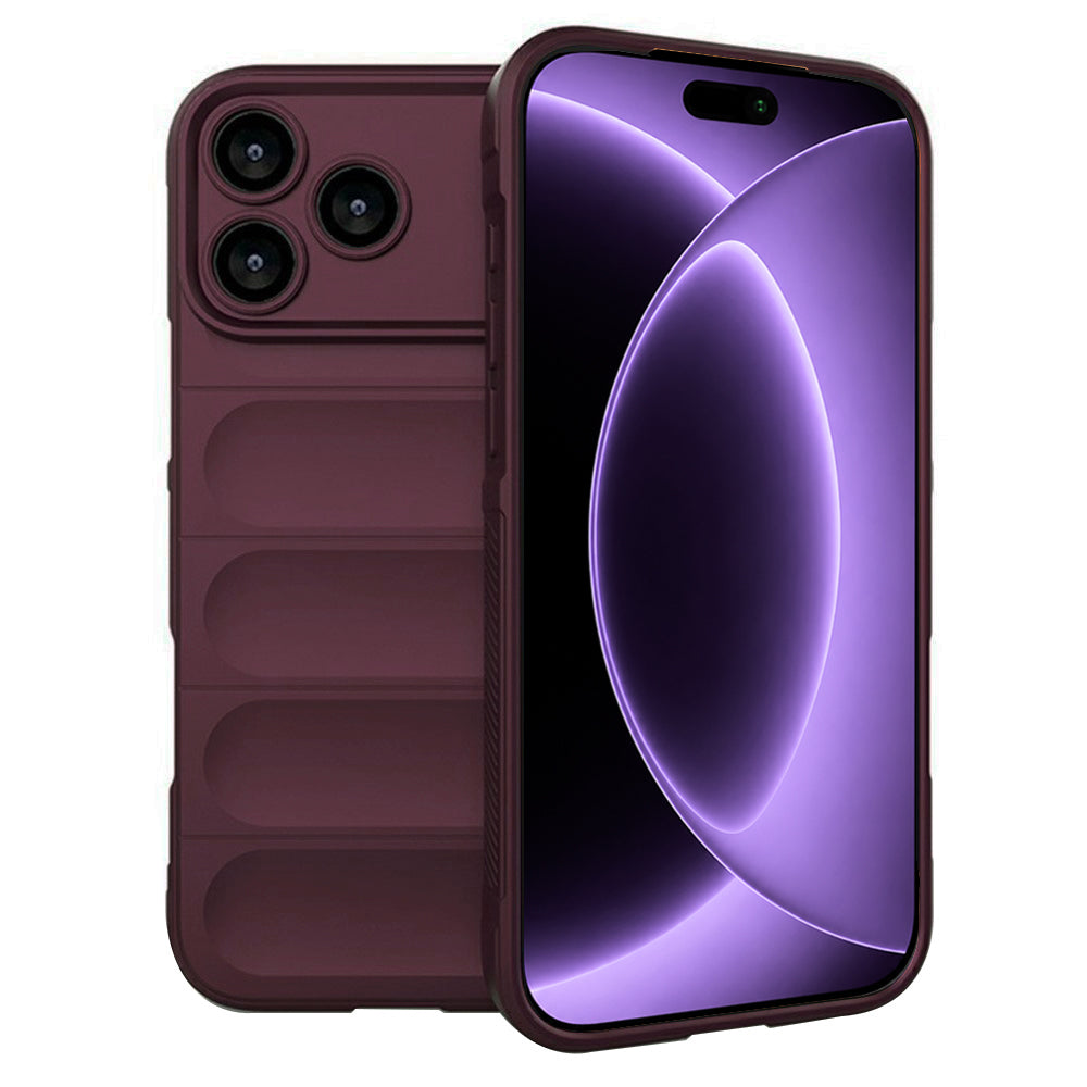 Deksel for Apple iPhone 18 Pro / 17 Pro, Techsuit, Magic Shield, Burgunder
