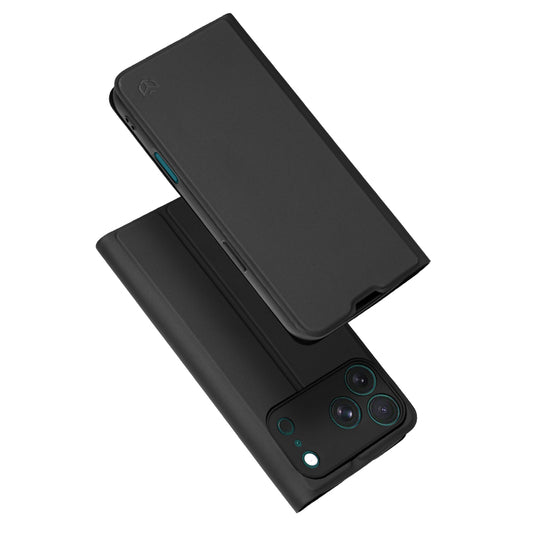 Deksel for Apple iPhone 18 Pro / 17 Pro, Techsuit, Magskin Book, Svart