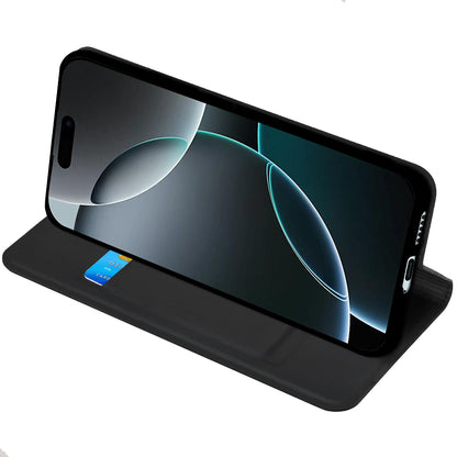 Deksel for Apple iPhone 18 Pro / 17 Pro, Techsuit, Magskin Book, Svart