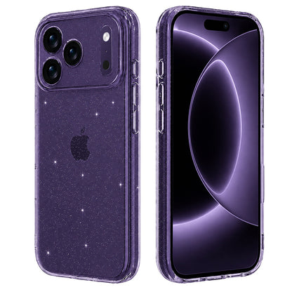 Deksel for Apple iPhone 18 Pro / 17 Pro, Techsuit, SparkleSkin, Transparent