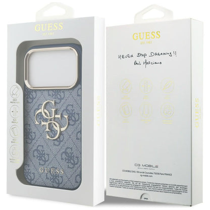 Deksel for Apple iPhone 18 Pro Max / 17 Pro Max, Guess, 4G Big Classic Logo, Blå