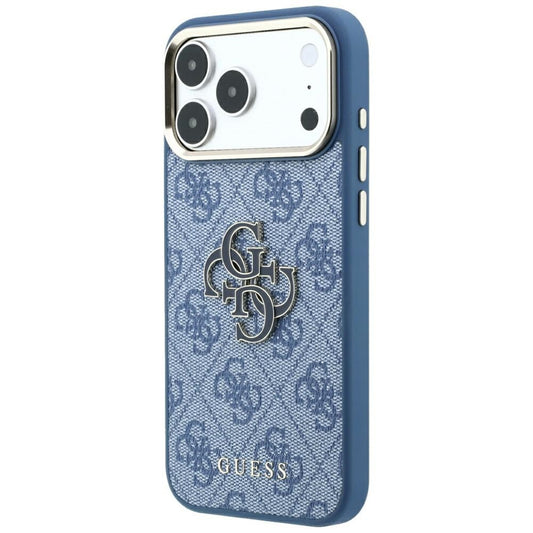 Deksel for Apple iPhone 18 Pro Max / 17 Pro Max, Guess, 4G Big Resin Logo, Blå