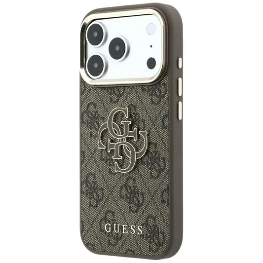 Deksel for Apple iPhone 18 Pro Max / 17 Pro Max, Guess, 4G Big Resin Logo, Brun