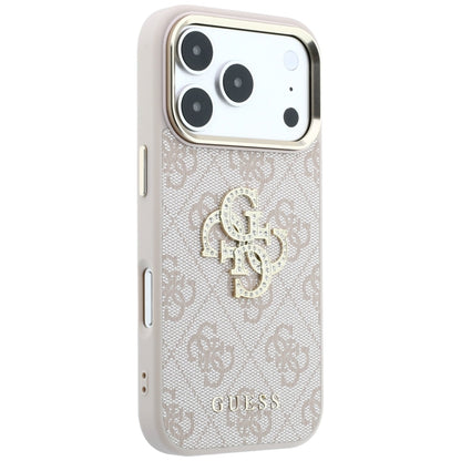 Deksel til Apple iPhone 18 Pro Max / 17 Pro Max, Guess, 4G Big Strass Logo, Rosa