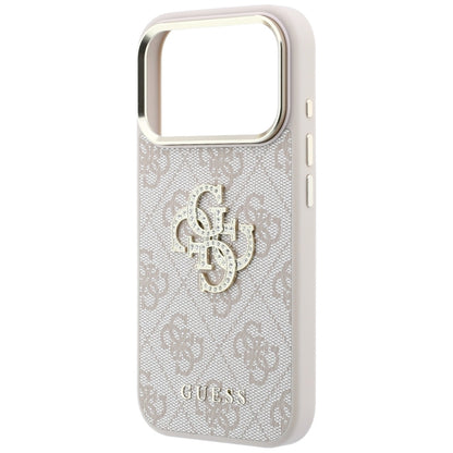 Deksel til Apple iPhone 18 Pro Max / 17 Pro Max, Guess, 4G Big Strass Logo, Rosa