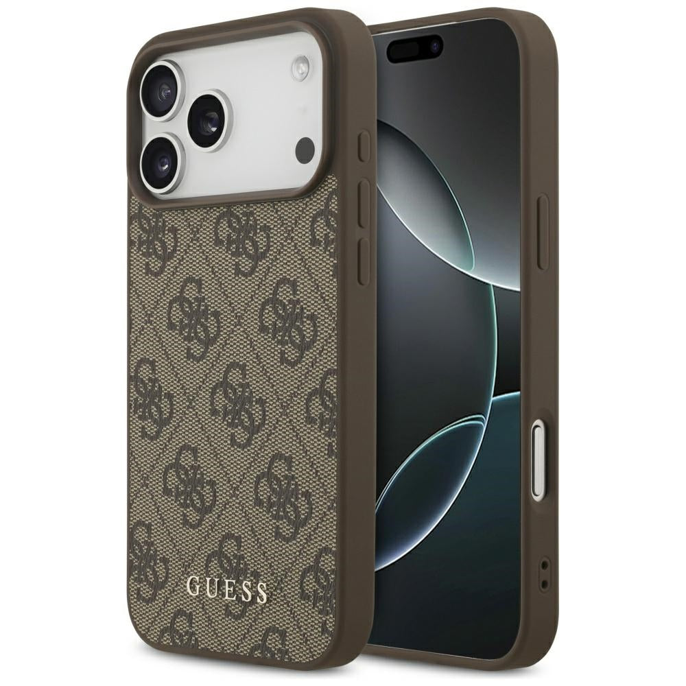 Deksel for Apple iPhone 18 Pro Max / 17 Pro Max, Guess, 4G Classic Logo, Brun