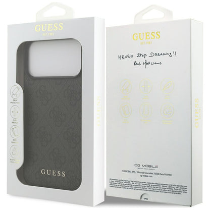 Deksel for Apple iPhone 18 Pro Max / 17 Pro Max, Guess, 4G Classic Logo, Svart