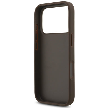Deksel for Apple iPhone 18 Pro Max / 17 Pro Max, Guess, 4G Classic Logo med stropp, Brun