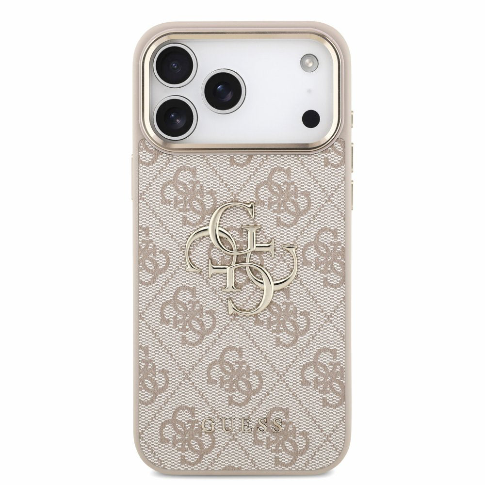 Deksel til Apple iPhone 18 Pro Max / 17 Pro Max, Guess, 4G Classic Logo med stropp, Rosa Gull