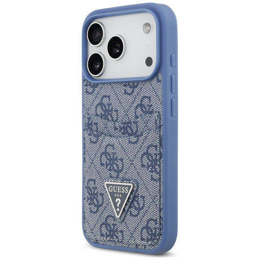 Deksel til Apple iPhone 18 Pro Max / 17 Pro Max, Guess, 4G Double Card Triangle, blå