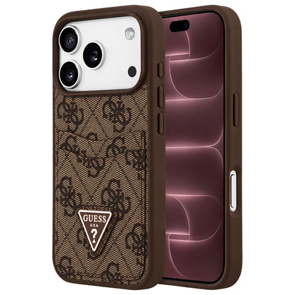 Deksel til Apple iPhone 18 Pro Max / 17 Pro Max, Guess, 4G Double Card Triangle, brun
