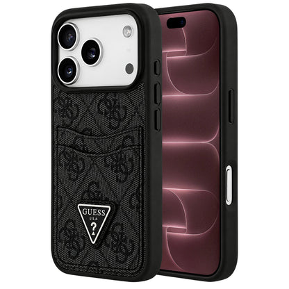 Deksel til Apple iPhone 18 Pro Max / 17 Pro Max, Guess, 4G Double Card Triangle, svart