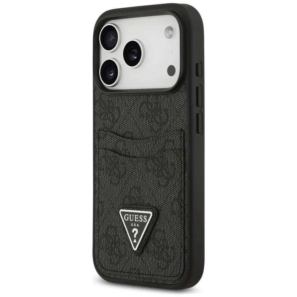 Deksel til Apple iPhone 18 Pro Max / 17 Pro Max, Guess, 4G Double Card Triangle, svart