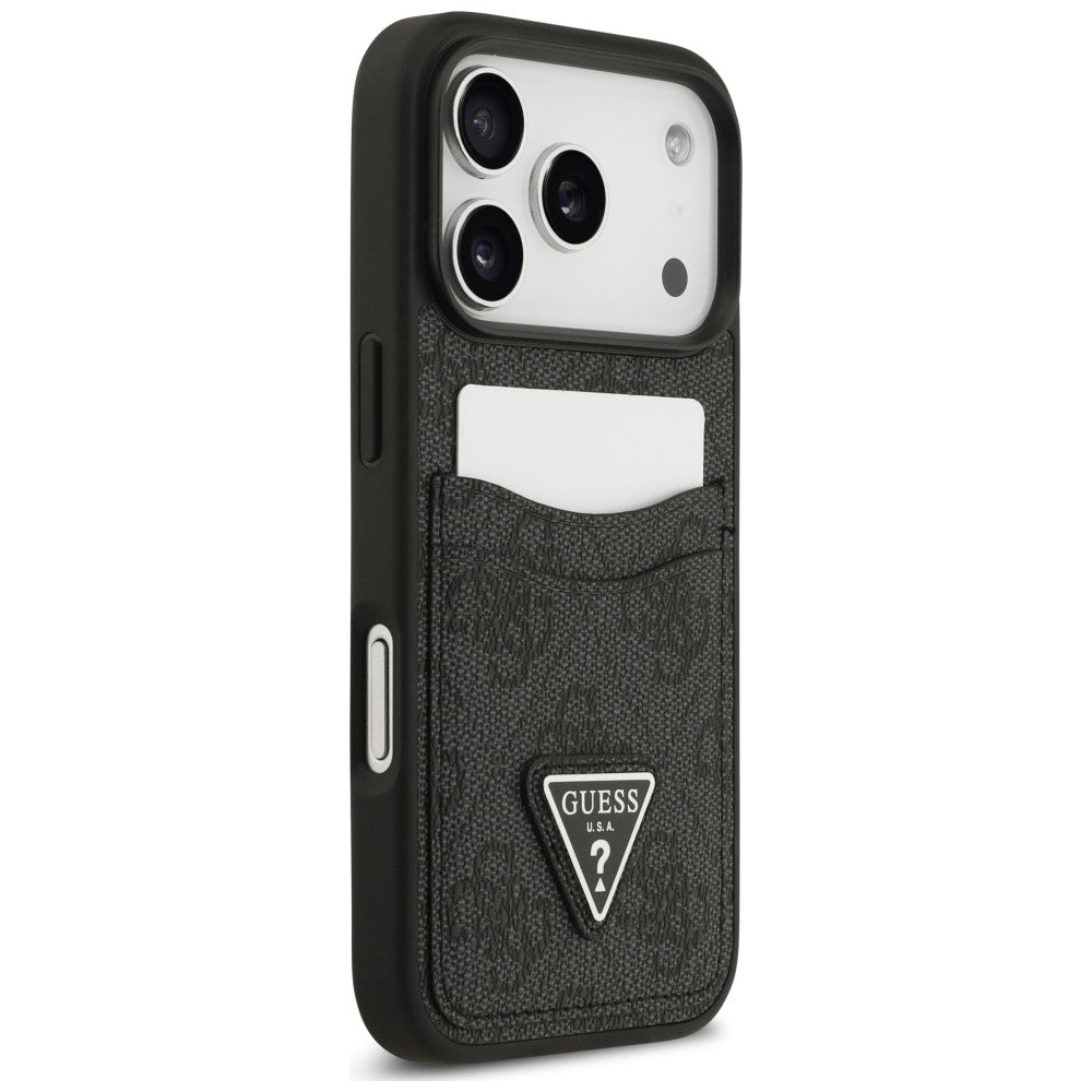 Deksel til Apple iPhone 18 Pro Max / 17 Pro Max, Guess, 4G Double Card Triangle, svart