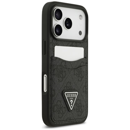 Deksel til Apple iPhone 18 Pro Max / 17 Pro Max, Guess, 4G Double Card Triangle, svart