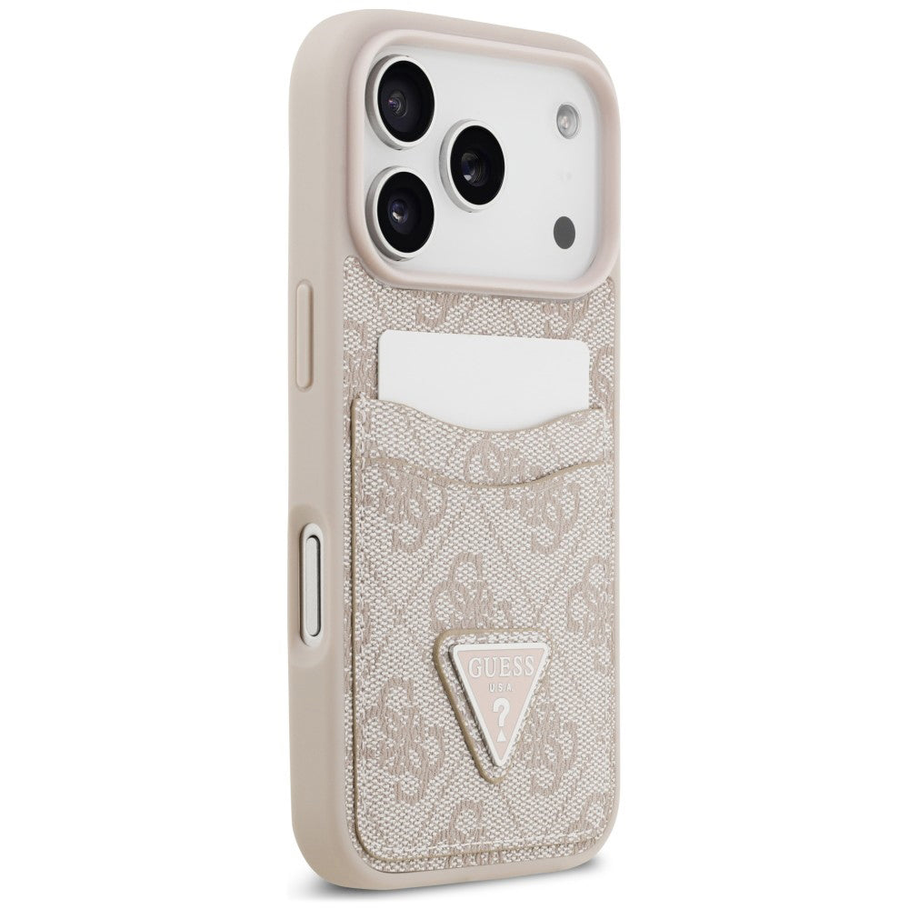 Deksel til Apple iPhone 18 Pro Max / 17 Pro Max, Guess, 4G Double Card Triangle, rosa