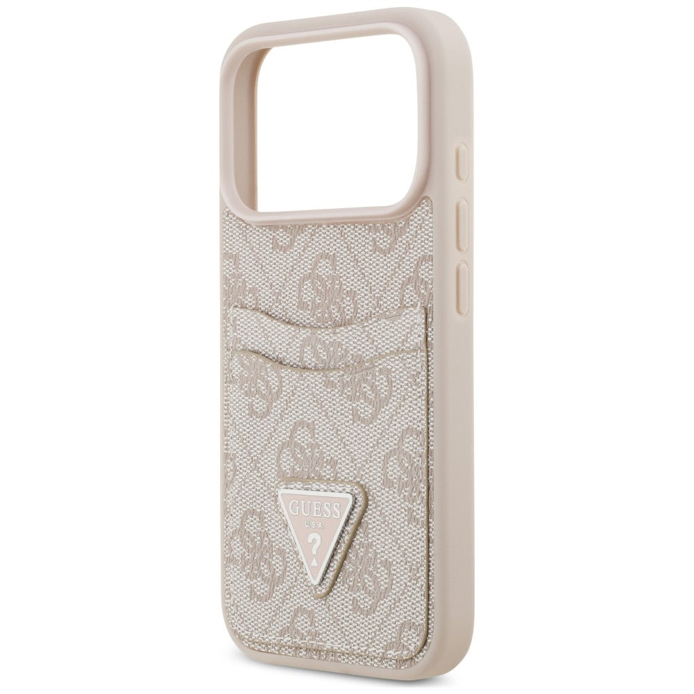 Deksel til Apple iPhone 18 Pro Max / 17 Pro Max, Guess, 4G Double Card Triangle, rosa