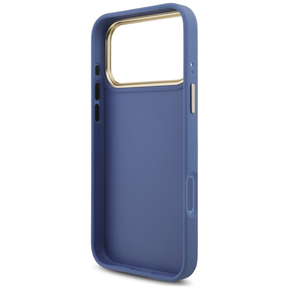 Deksel til Apple iPhone 18 Pro Max / 17 Pro Max, Guess, Big 4G Classic Logo & Big Strap Metal Buttons, blå
