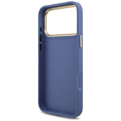 Deksel til Apple iPhone 18 Pro Max / 17 Pro Max, Guess, Big 4G Classic Logo & Big Strap Metal Buttons, blå