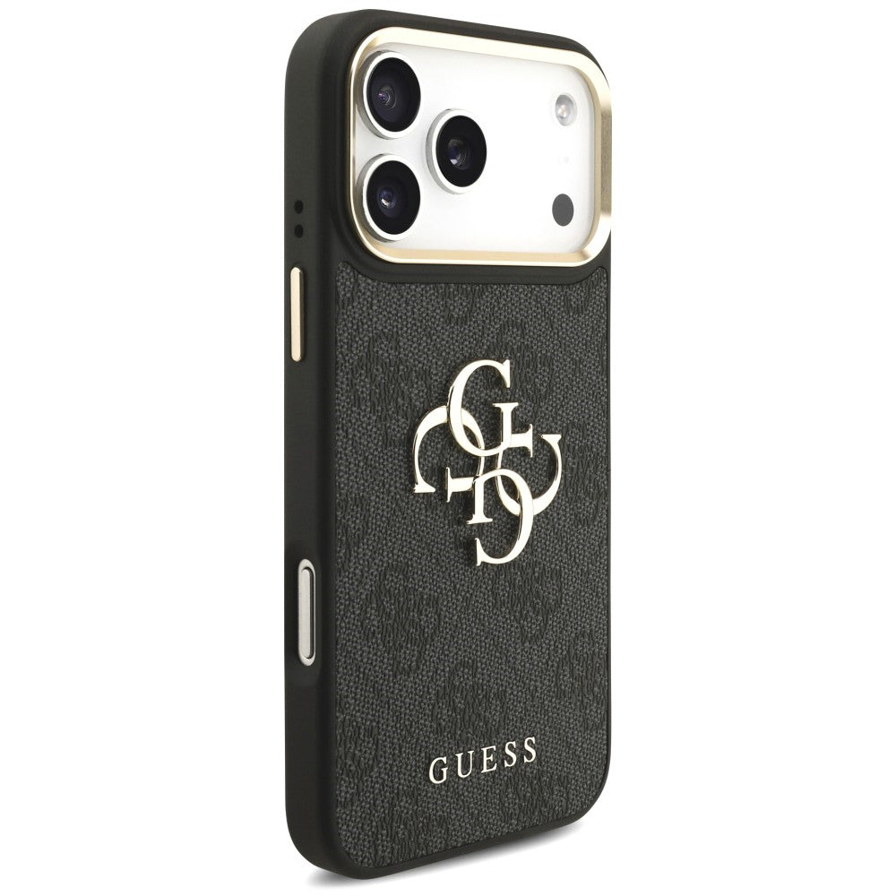 Deksel til Apple iPhone 18 Pro Max / 17 Pro Max, Guess, Big 4G Classic Logo & Big Strap Metal Buttons, svart